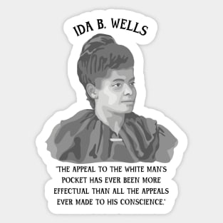 Ida B. Wells Portrait and Quote Sticker